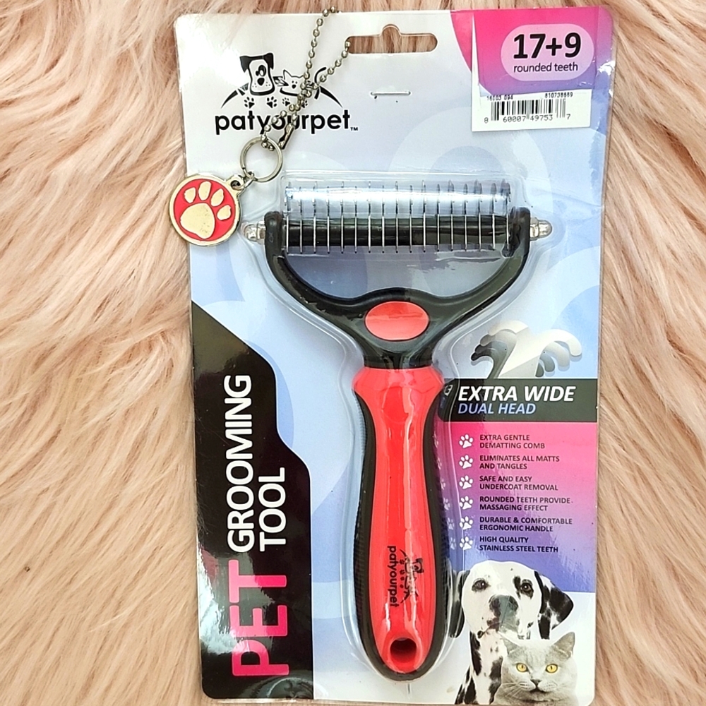 Brand New PAT YOUR PET EXTRA WIDE DUAL HEAD PET GROOMING TOOL